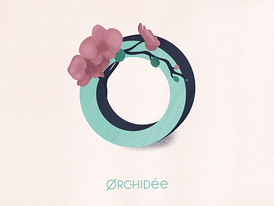 Orchidée 36dayoftype art design flower illustration lettering lettero plant procreate procreate art