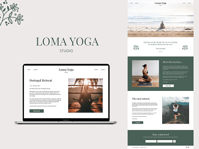 Loma Yoga Studio art art direction design pieday playoff protopie ui ui design ux website design yoga