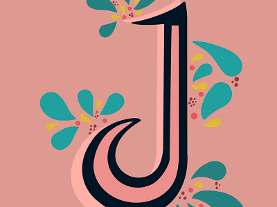 J for 36 Days of Type 2019 36dayoftype illustration procreate typography