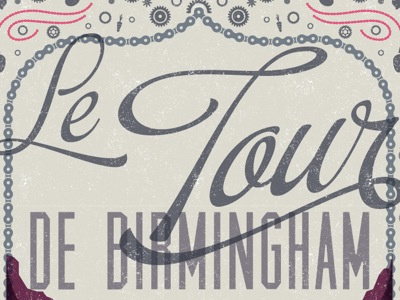 Le Tour de Birmingham alabama bicycle bike race bikes birmingham logo race type