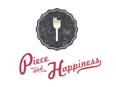 Piece and Happiness branding crest food logo mark pie