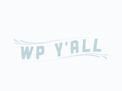WP Y'ALL! logo mark type typography wordpress