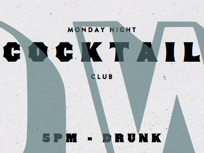 Cocktail Club cocktail texture typekit typography website wood type