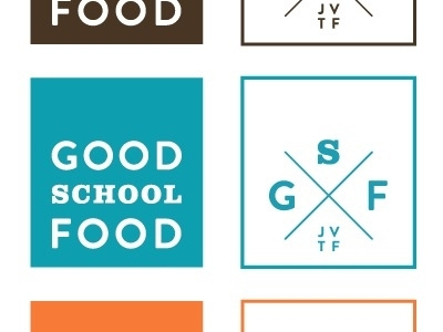 Good School Food crest food logo mark type