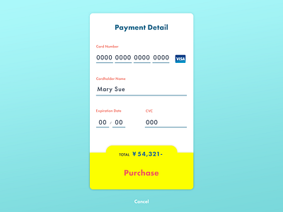 DailyUI 002 - Credit Card Checkout dailyui dailyui 002 dailyuichallange flesh ui