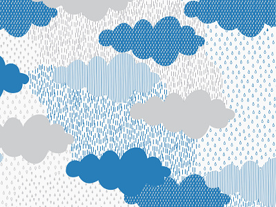 Rain N Cloud artwork cloud creative design dewdrops drawing illustration rain rain drop vector