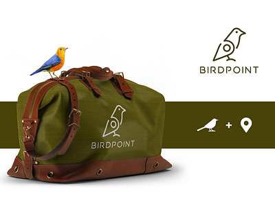Bird Point bird logo flat logo line art logo location pin logo minimal logo minimalist logo modern logo travel logo