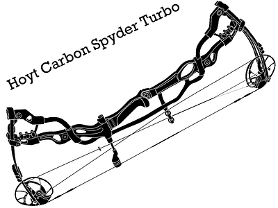 Hoyt Carbon Spyder Turbo - Full archery bow digital drawing hoyt screen printing shirt