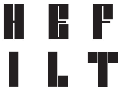 WIP Modular Typeface 1 block contrast design letters thick thin typography