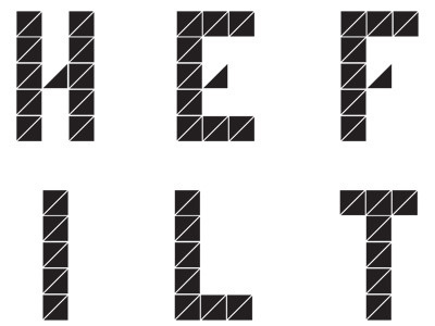 WIP Modular Typeface 2 block contrast design letters thick thin typography