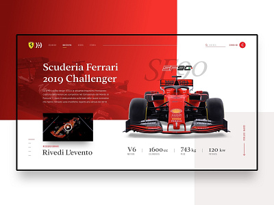 Welcome SF90 ! best shots design ferrari formula 1 formula one formula1 graphic design header interface design ui ui design ux ux design web design web header