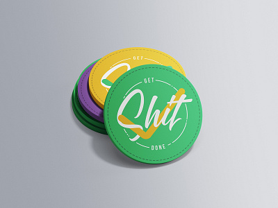 GET SHIT DONE! coasters coasters design design graphic design illustration typography vector