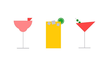 Drink Illustrations trio design illustration