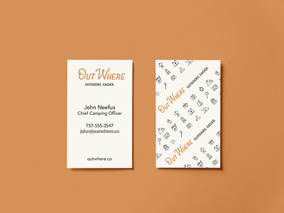 Outwhere Business Card Version 1 branding business card design icons