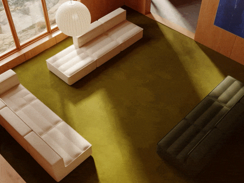 Chord Modular Sofa 3d animation blender branding furniture logo motion graphics