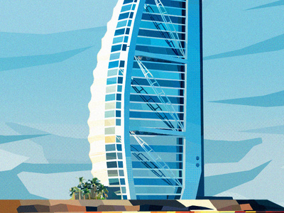 Arab Tower arab tower hotel illustration