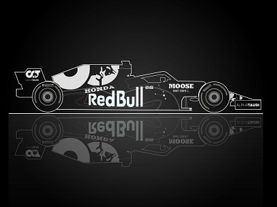 Scuderia AlphaTauri art design flat formula 1 illustration illustration design illustrator minimal racing redbull reflection vector