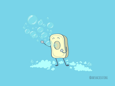 SOAPERA bubbles cartoons character clean cute design funny humor illustration kawaii music opera puns shower singing soap storytelling wash