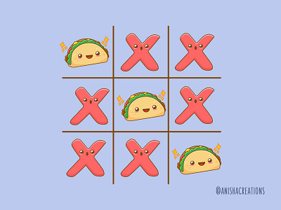 Tic Tac Taco! adorable cartoons character cute cute art design doodles food funny game illustration kawaii puns storytelling taco tacos