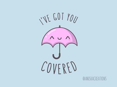 Under - Cover autumn cartoons character cute cute art design funny graphic help humor illustration kawaii mindset puns rain season umbrella winter