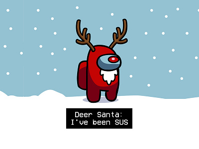 Deer Santa Christmas Among Us