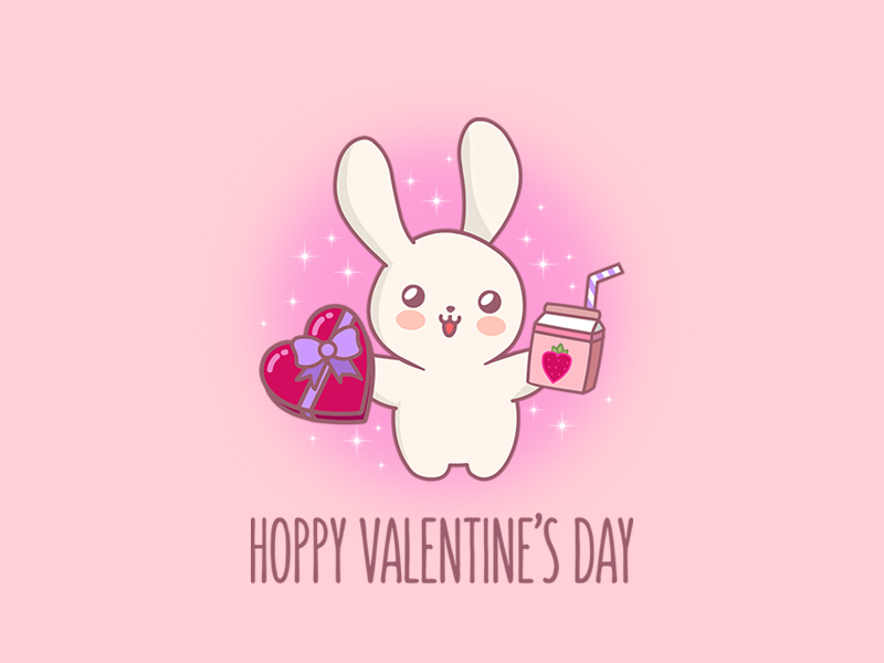 Bunny day. Valentine Day Bunny.