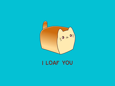 Kitty Loaf adorable animals bread cartoons cat character cute design food funny illustration kawaii kitty loaf love memes