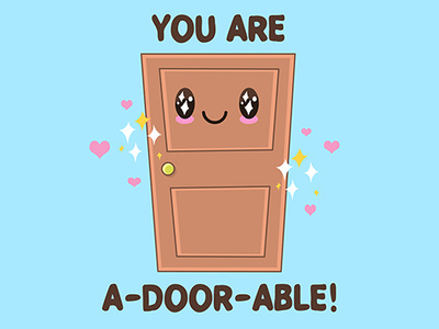 Wood You Be My Valentine? cutenes valentines love illustration puns door cute art kawaii cartoons funny cute
