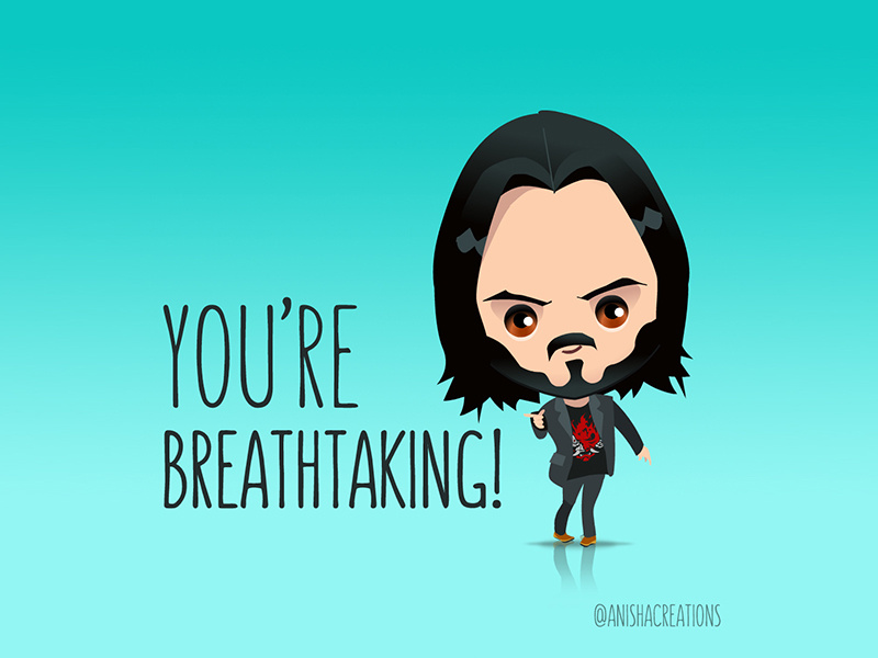 Motivational Keanu motivational monday kawaii videogame geek pop culture doodles fan art keanu reeves motivation funny cute