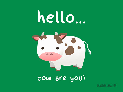 Good Moooooooorning animals cartoons character cow cows cute cute art design funny graphic graphic design humor illustration kawaii puns vector