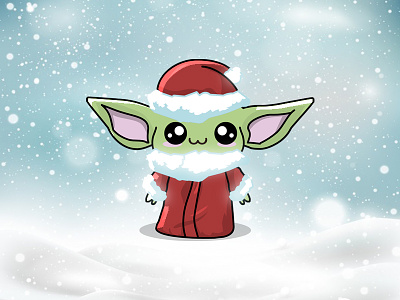 Santa Baby Yoda by Ana Villanueva on Dribbble