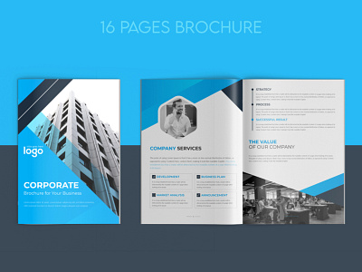 16 Pages Bifold Brochure Design Template for Business bifold bifold brochure bifold brochure design brochure brochure design brochure layout brochure template business business flyer corporate brochure corporate flyer design template trifold trifold brochure