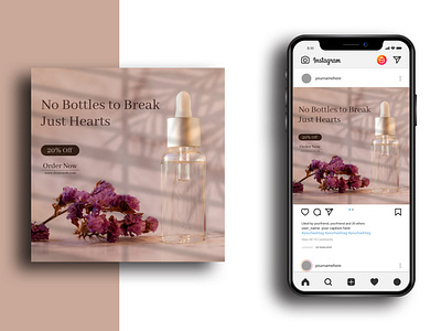 Instagram Post Template for Perfume ads banner bannerads bannerdesign bottle design fashion fashionbanner fashionflyer instagram instagrampost instagramposttemplate instagramstory instagramstorytemplate perfume post story template