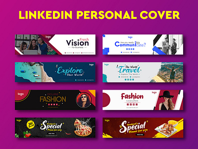 Social Media Banner and LinkedIn Personal Cover Design banner banners business business page cover cover photo facebook fb header instagram linkedin professional social media twitter unique web banner website youtube youtube thumbnail