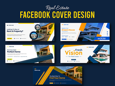 Real Estate Facebook Cover and Social Media Banner Design