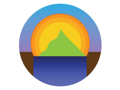 Sunrise branding design logo mark