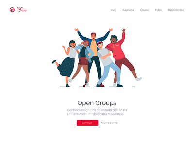 Open Groups - Because we're family animation branding design education illustration mackenzie minimalist people together ui ux web webdesign