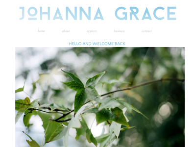 Johanna Grace blog design logo web design web development