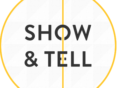 show and tell logo patterns type