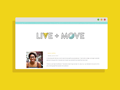 live + move - blog blog branding design logo web design
