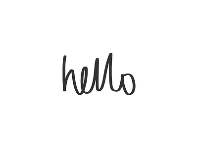 hand lettering - hello