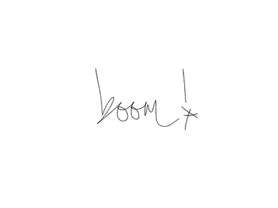 boom - handlettering