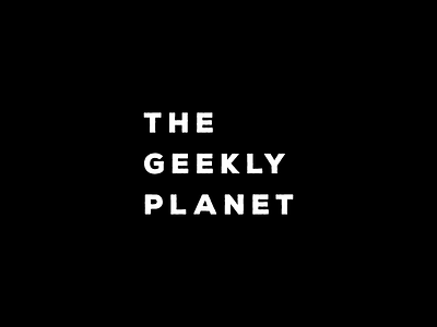 the geekly planet logo simple typography