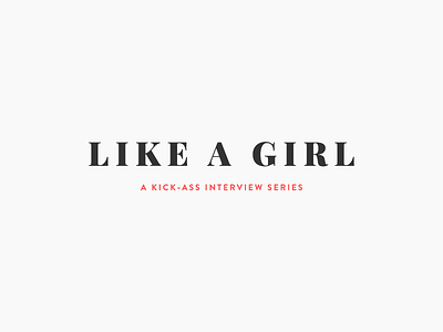 like a girl blogging interviews simple typography