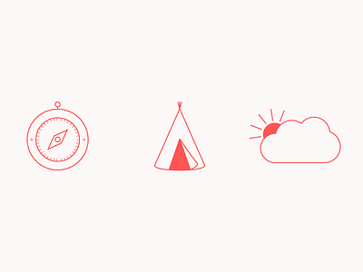 the adventure project - icons camping icons illustration simple travel