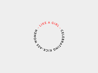 like a girl - logo brand identity logo mark simple