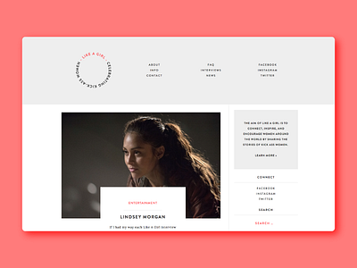 Like A Girl - Website digital like a girl responsive design ui design ux design