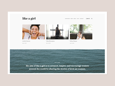 Like A Girl - Digital branding clean digital simple squarespace ui design