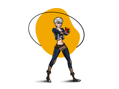 Xola character character design digital digital illustration illustration procreate scoundrel star wars swtor yellow