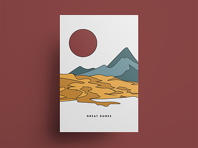 Great Sand Dunes color colorado design digital illustration dunes flat graphic graphicdesign illustration minimal minimalist modern national national park sand vector